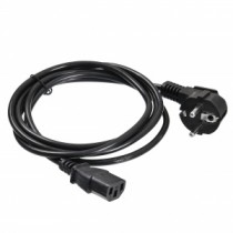 Сетевой шнур (евровилка) Кабель питания 220V (3 pin) 1.8 метра (IEC320 IEC C13 (прямой) - Евровилка)