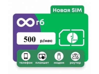 SIM-карта Мегафон c безлимитным интернетом для роутера или любого другого устройства (сим-карта)